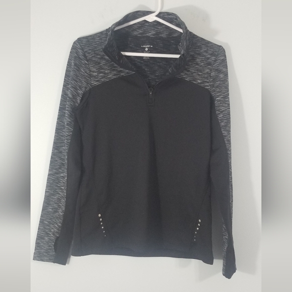 Layer 8 Qwick Dry Fleece. Full Zip. Thumb Hole Sleeves. Slimming Fit Size Small. - Picture 1 of 6